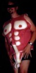 pink muscle vest with sporran
